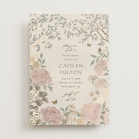 Foil-Pressed Bridal Shower Invitations