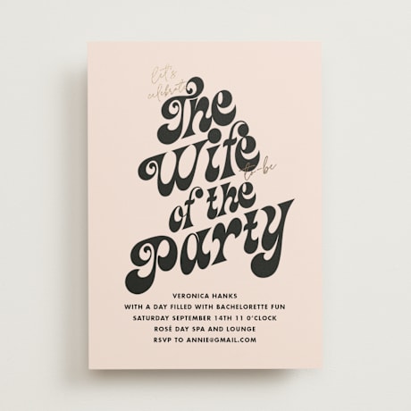 Foil-pressed Bachelorette Cards