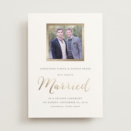 Foil-Pressed Wedding Announcements