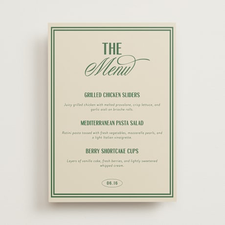 Graduation Menu Signs