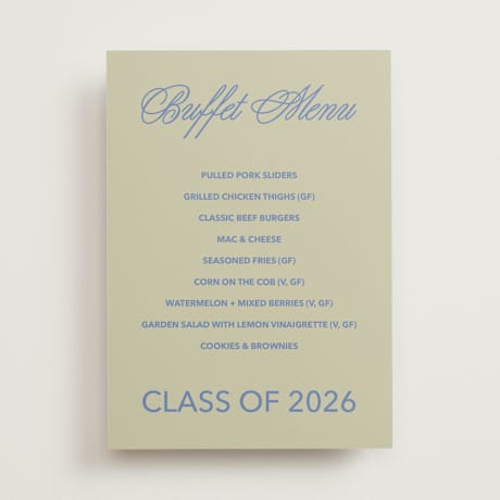 Graduation Menu Signs