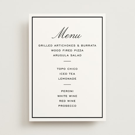 Graduation Menu Signs