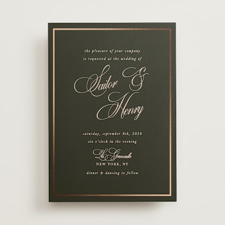 Foil-Pressed Wedding Invitations