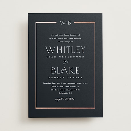 Foil-Pressed Wedding Invitations