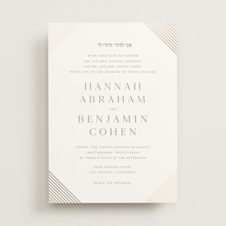 Foil-Pressed Wedding Invitations