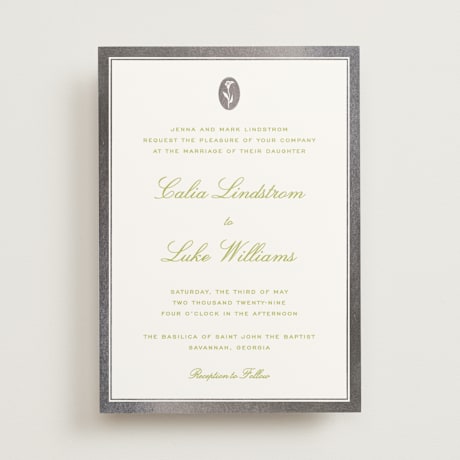 Foil-Pressed Wedding Invitations