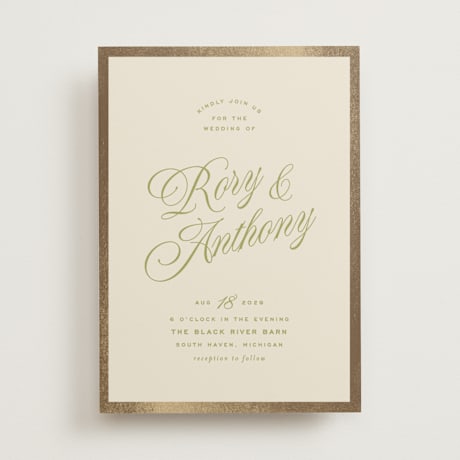 Foil-Pressed Wedding Invitations
