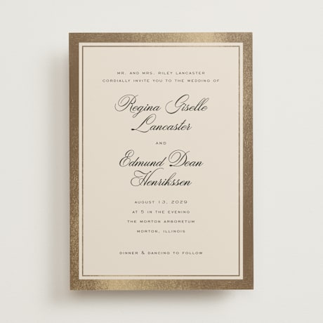Foil-Pressed Wedding Invitations