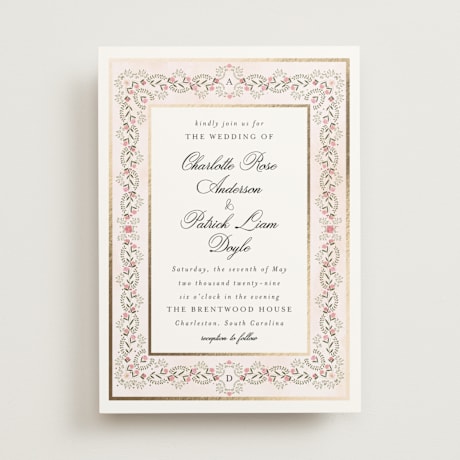 Foil-Pressed Wedding Invitations