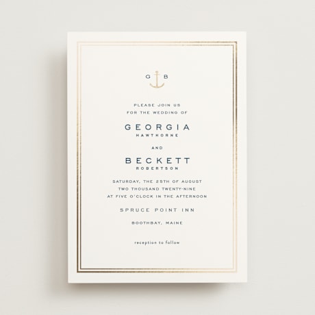 Foil-Pressed Wedding Invitations