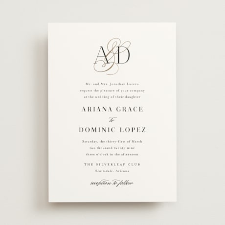 Foil-Pressed Wedding Invitations