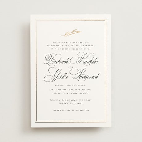Foil-Pressed Wedding Invitations