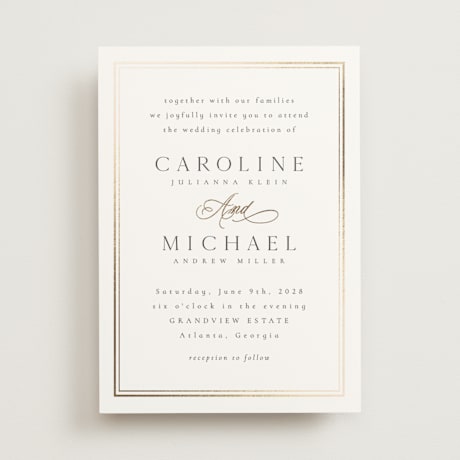 Foil-Pressed Wedding Invitations