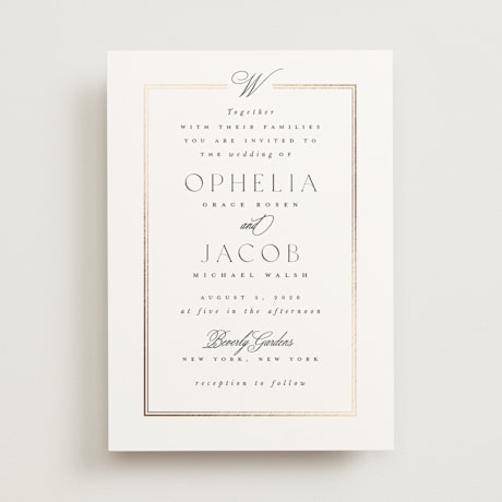 Foil-Pressed Wedding Invitations