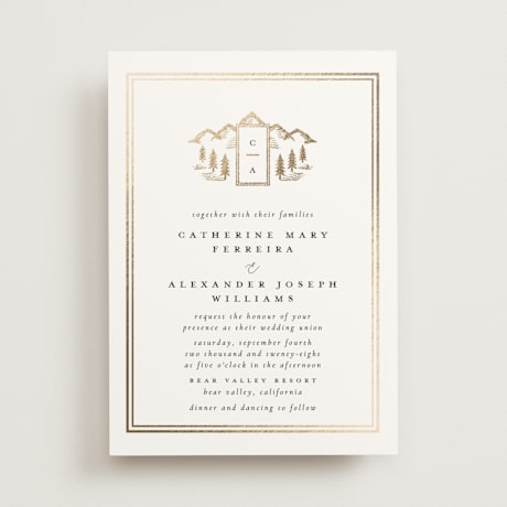 Foil-Pressed Wedding Invitations