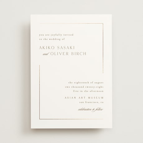 Foil-Pressed Wedding Invitations