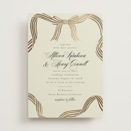 Foil-Pressed Wedding Invitations