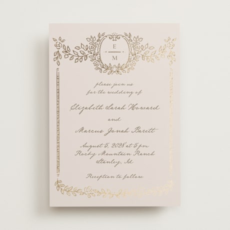 Foil-Pressed Wedding Invitations