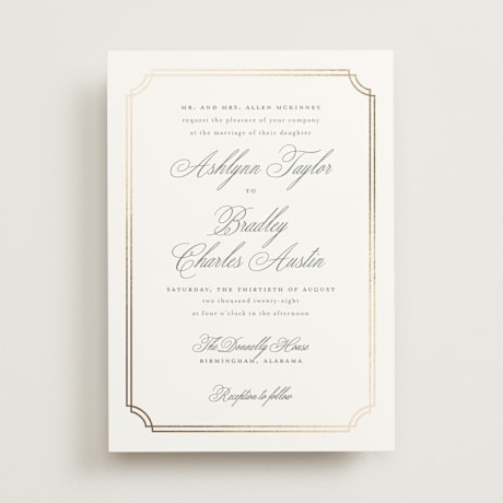 Foil-Pressed Wedding Invitations