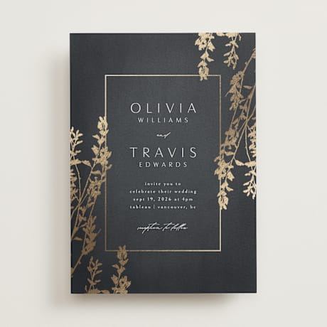 Foil-Pressed Wedding Invitations