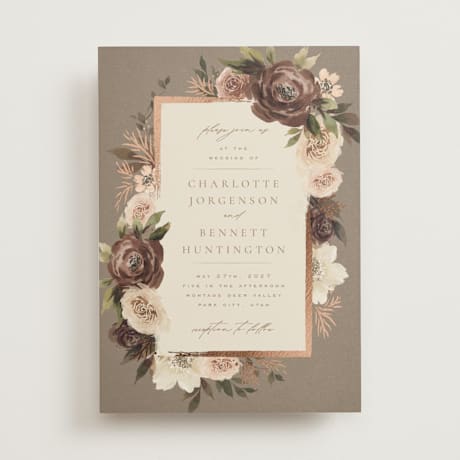 Foil-Pressed Wedding Invitations