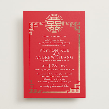 Foil-Pressed Wedding Invitations