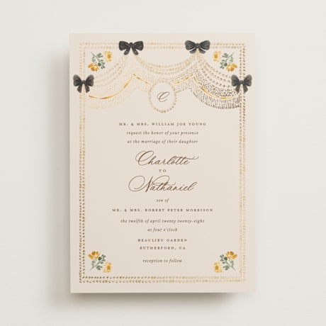 Foil-Pressed Wedding Invitations