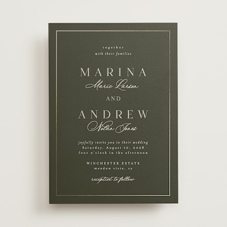 Foil-Pressed Wedding Invitations