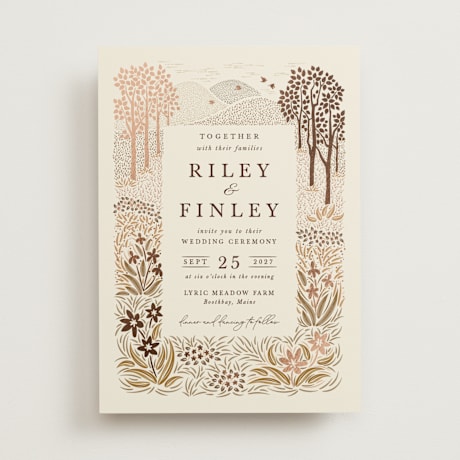 Foil-Pressed Wedding Invitations