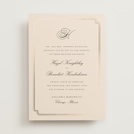 Foil-Pressed Wedding Invitations