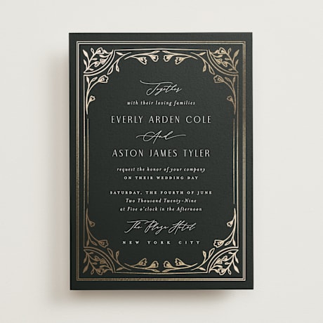 Foil-Pressed Wedding Invitations