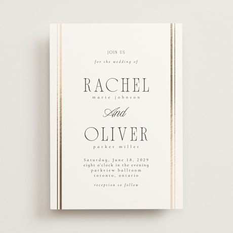 Foil-Pressed Wedding Invitations
