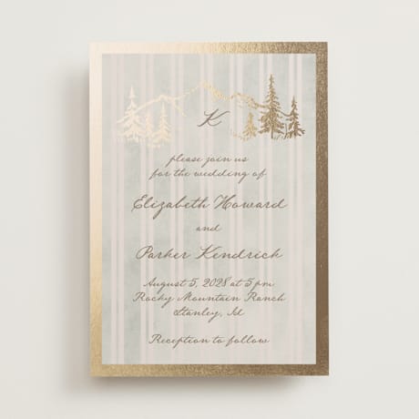 Foil-Pressed Wedding Invitations