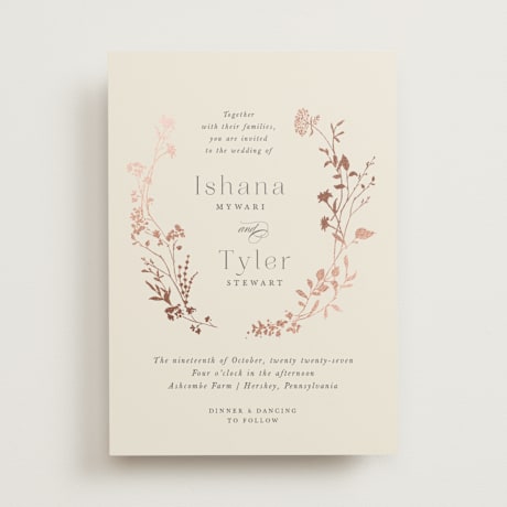 Foil-Pressed Wedding Invitations