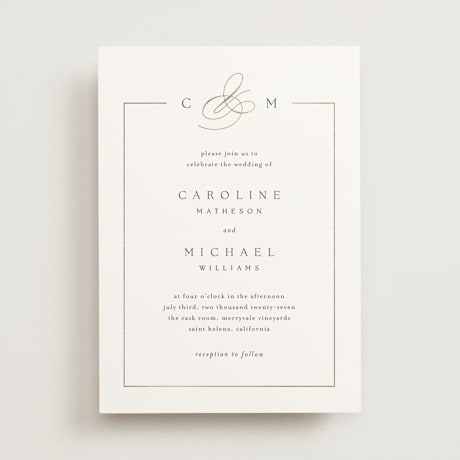 Foil-Pressed Wedding Invitations