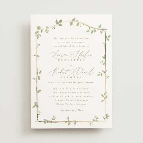 Foil-Pressed Wedding Invitations