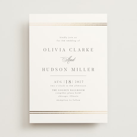 Foil-Pressed Wedding Invitations