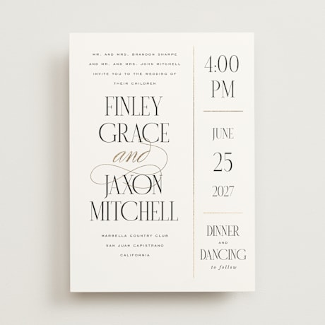 Foil-Pressed Wedding Invitations