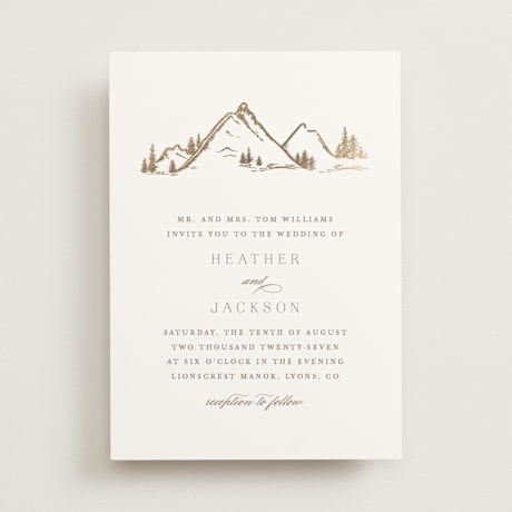 Foil-Pressed Wedding Invitations