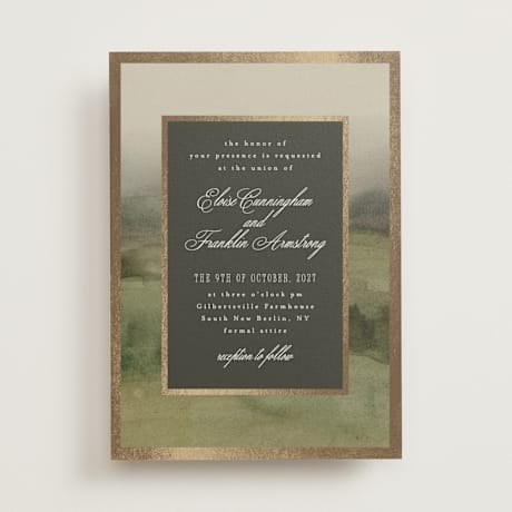 Foil-Pressed Wedding Invitations