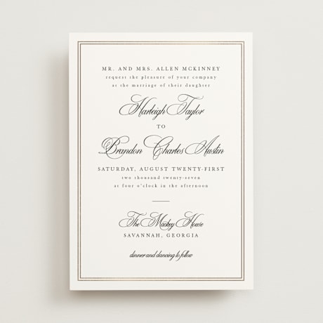 Foil-Pressed Wedding Invitations