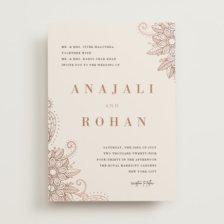 Foil-Pressed Wedding Invitations