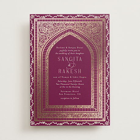 Foil-Pressed Wedding Invitations