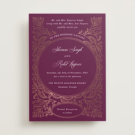 Foil-Pressed Wedding Invitations