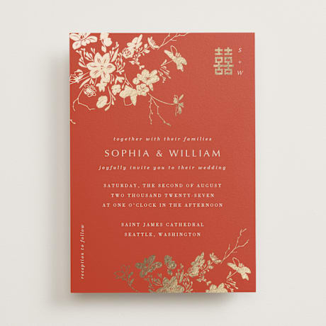 Foil-Pressed Wedding Invitations