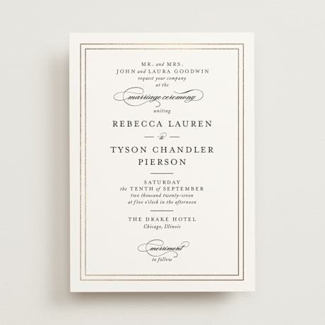 Foil-Pressed Wedding Invitations