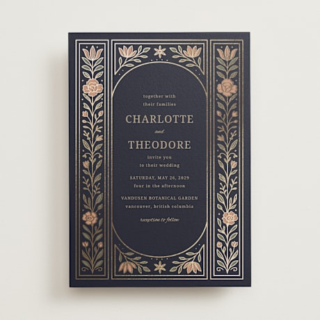 Foil-Pressed Wedding Invitations
