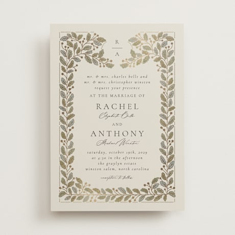 Foil-Pressed Wedding Invitations