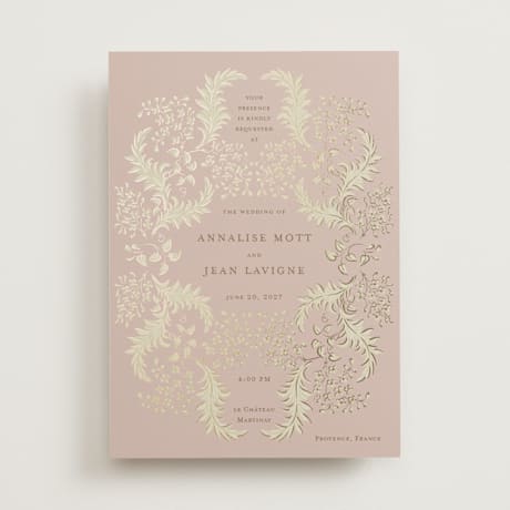 Foil-Pressed Wedding Invitations