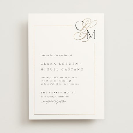 Foil-Pressed Wedding Invitations